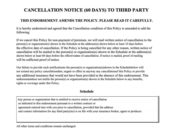 Cancellation Gaps 60 days