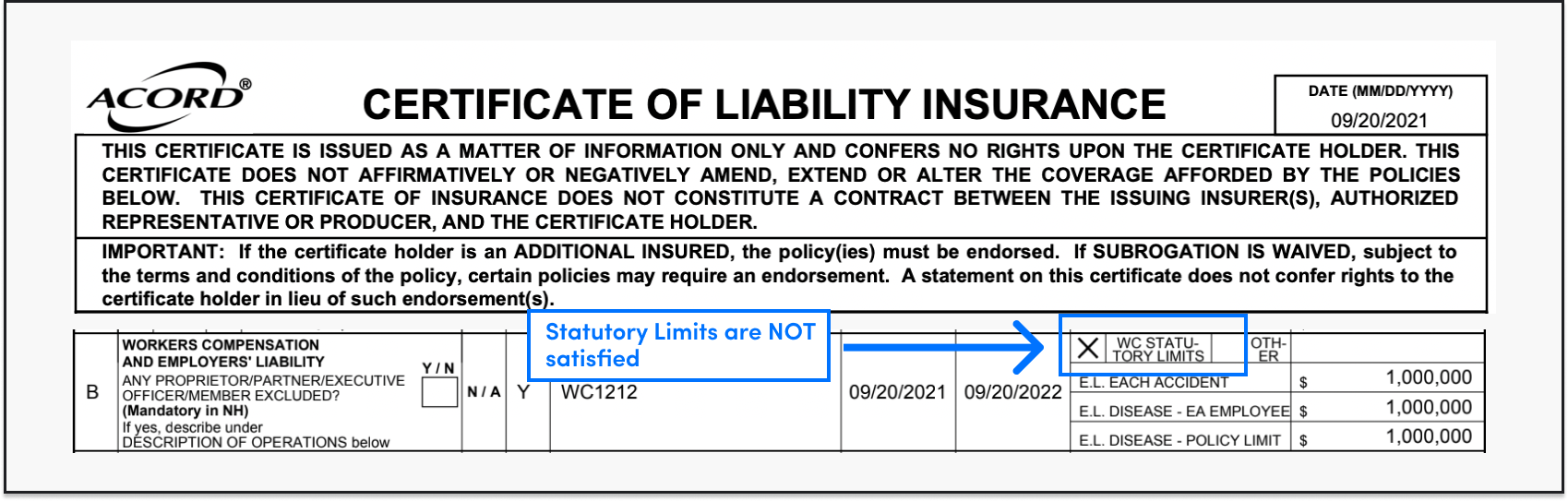 Workers' Compensation Satisfied Requirement - Jones