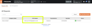 Subcontractor Best point of contact for Certificate Of Insurance in Procore