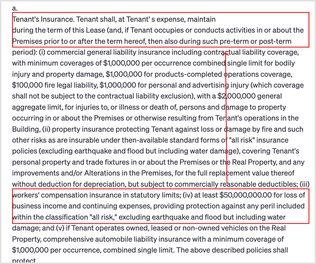 extracting insurance leases from leases requires understanding of context